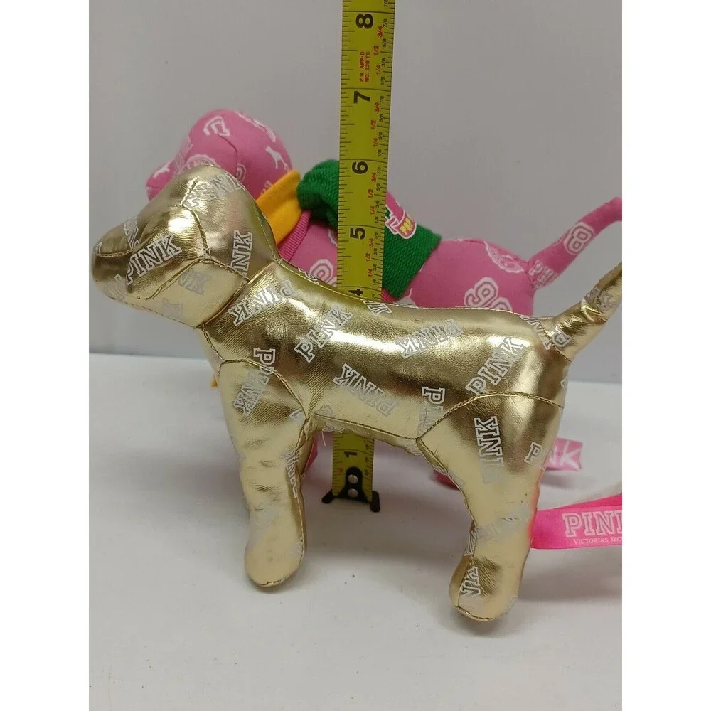 2 Victoria Secret Pink Mini Dog Stuffed Plush 7